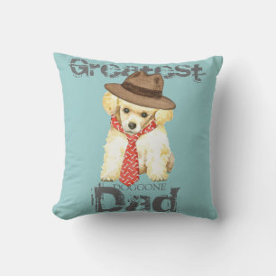 Toy Poodle Dad Throw Pillow