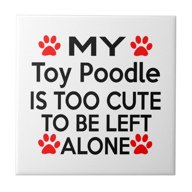 Toy Poodle Designs Tile (Front)