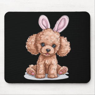 Toy Poodle Dog Breed Happy Easter Men Women Kids Mouse Pad