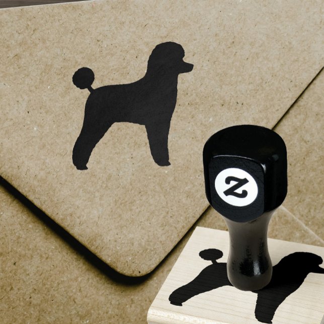 Toy Poodle Dog Breed Silhouette Rubber Stamp (Creator Uploaded)