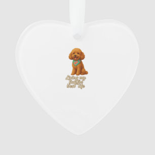 Toy Poodle � Living My Fluffin� Best Life Ornament