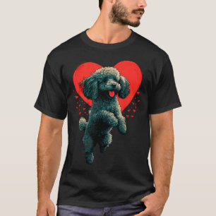Toy Poodle Love Heart For Valentines Day On Poodle T-Shirt