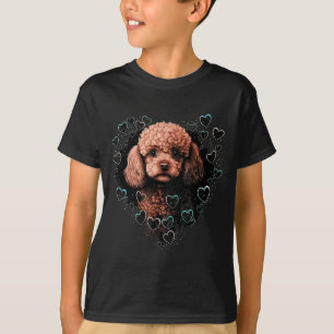 Toy Poodle Love Heart For Valentines Day On Poodle T-Shirt