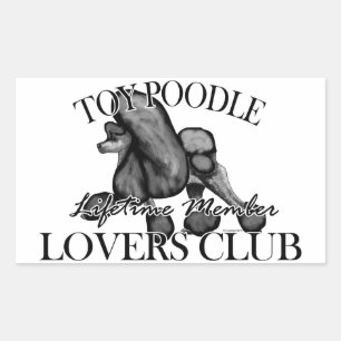 Toy Poodle Lovers Club Black Sticker