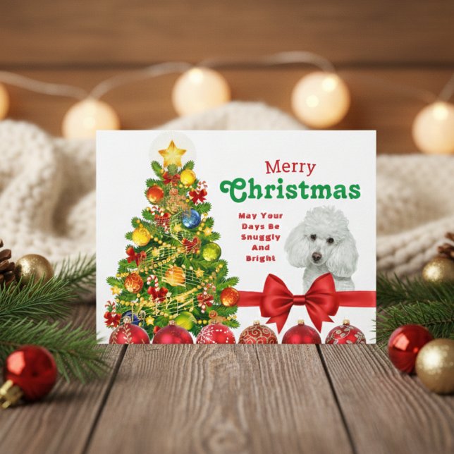 Toy Poodle Merry Christmas Card (Toy Poodle Merry Christmas Card)