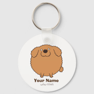 Toy Poodle "Putama (Tea)" Keychain