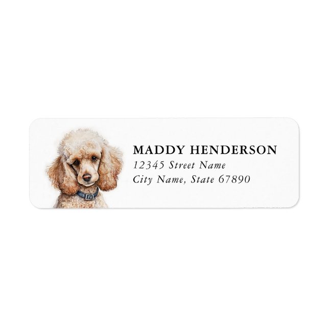 Toy Poodle Return Address Labels  (Front)