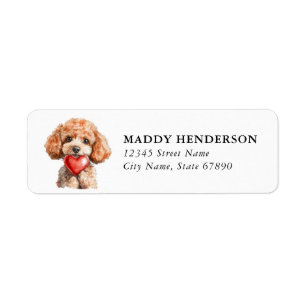 Toy Poodle Return Address Labels 