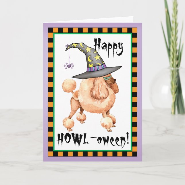 Toy Poodle Witch Card (Front)