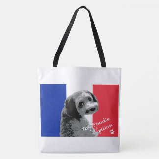 Toy Poodle x Papillon Tote Bag
