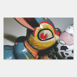 Toy Rabbit and  cow egg Sticker