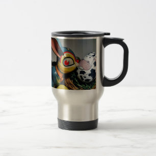 Toy Rabbit and cow egg Travel Mug