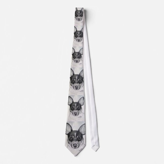 Toy Rat Terrier Tie artwork by Carol Zeock (Front)