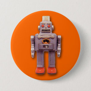 Toy Robot Round Button