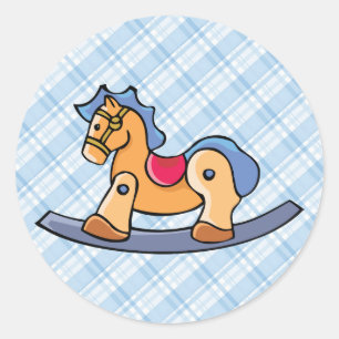 Toy Rocking Horse Classic Round Sticker