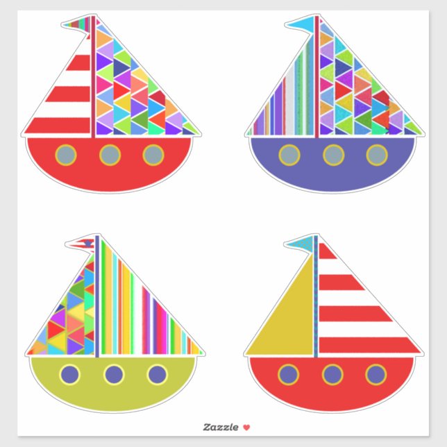 Toy Sail Boats Collection | White or Clear (Sheet)