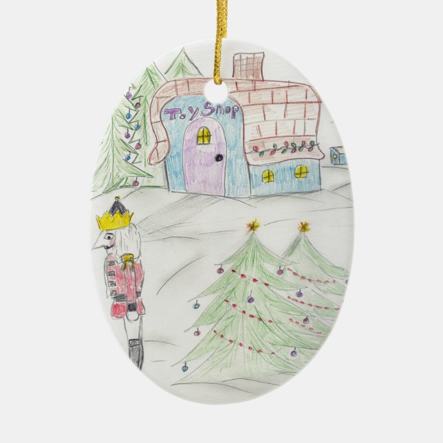 Toy Shop Ceramic Ornament (Front)