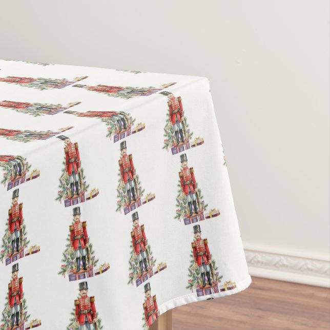 Toy Soldier Christmas Tree Tablecloth (In Situ)