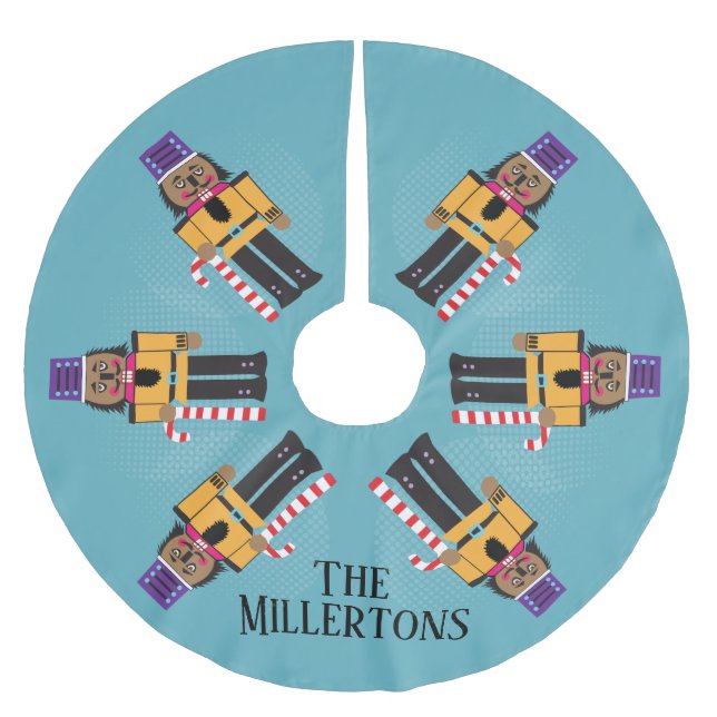 Toy Soldier Nutcracker Christmas Brushed Polyester Tree Skirt (Front)