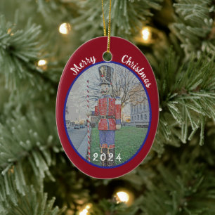 TOY SOLDIER / NUTCRACKER  FIGURE CERAMIC ORNAMENT