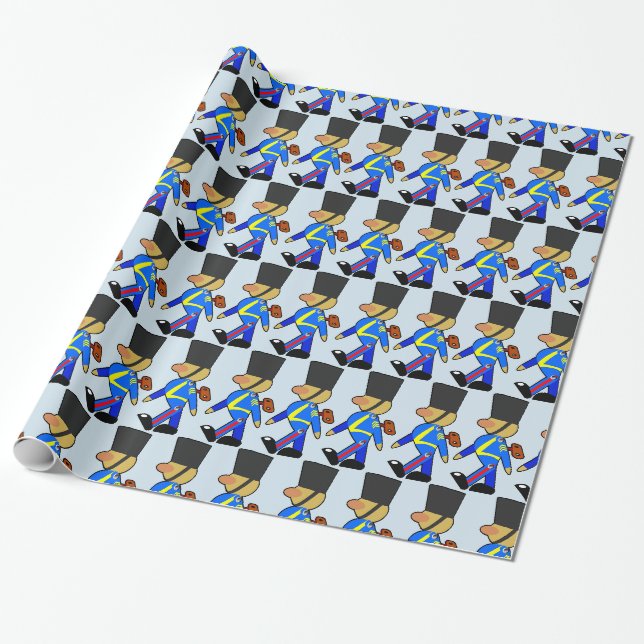 Toy Soldiers Wrapping Paper (Unrolled)