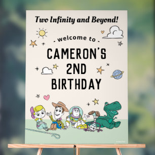 Toy Story 2 Infinity and Beyond Birthday Welcome Acrylic Sign