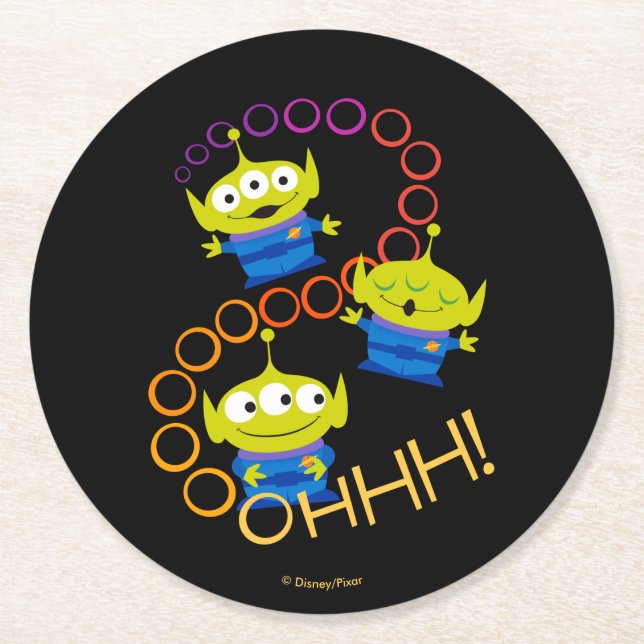 Toy Story 4 | Aliens "Ooooh" Round Paper Coaster (Front)