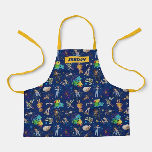 Toy Story 4 | Blue Toys Toss Pattern Apron (Front)