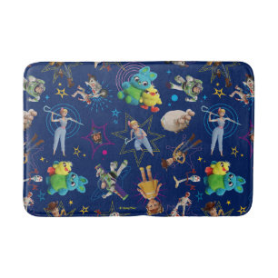 Toy Story 4   Blue Toys Toss Pattern Bath Mat