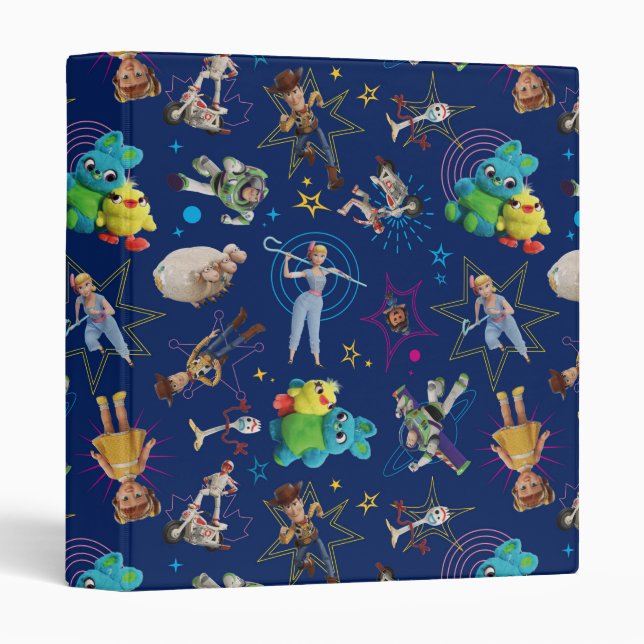 Toy Story 4 | Blue Toys Toss Pattern Binder (Front/Spine)