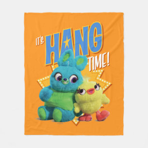 Toy Story 4 Bunny & Ducky "It's Hang Time" Fleece Blanket