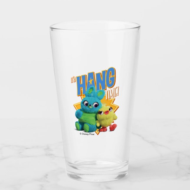 Toy Story 4 | Bunny & Ducky "It's Hang Time" Glass (Front)