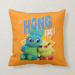 Toy Story 4   Bunny & Ducky "It's Hang Time" Throw Pillow