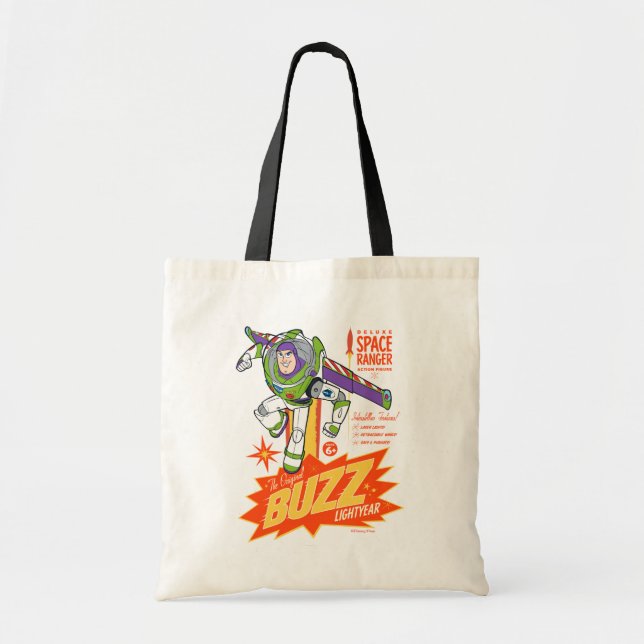 Toy Story 4 | Buzz Lightyear Action Figure Ad Tote Bag (Front)