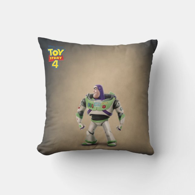 Toy Story 4 | Buzz Lightyear Theatrical Poster Throw Pillow (Front)