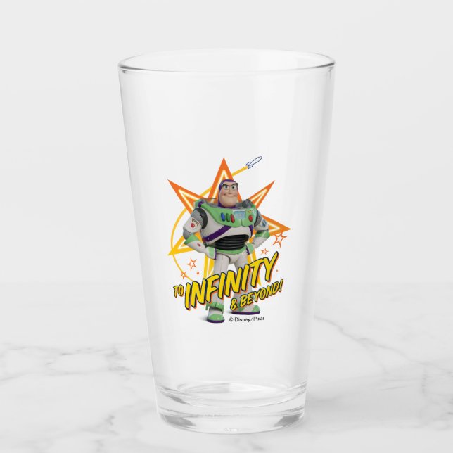 Toy Story 4 | Buzz "To Infinity & Beyond" Stars Glass (Front)