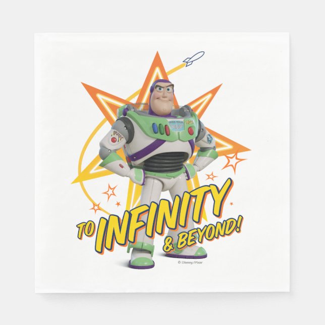 Toy Story 4 | Buzz "To Infinity & Beyond" Stars Napkin (Front)