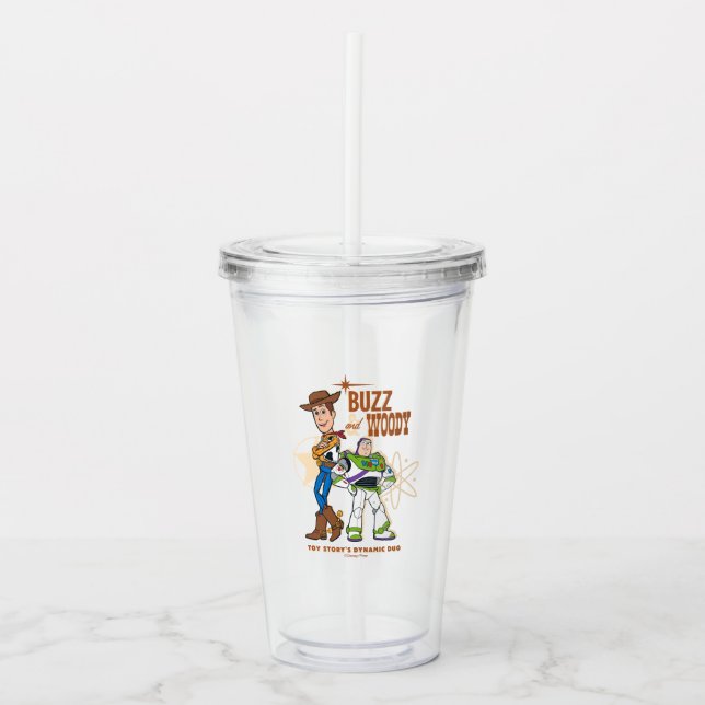 Toy Story 4 | Buzz & Woody "Dynamic Duo" Acrylic Tumbler (Front)