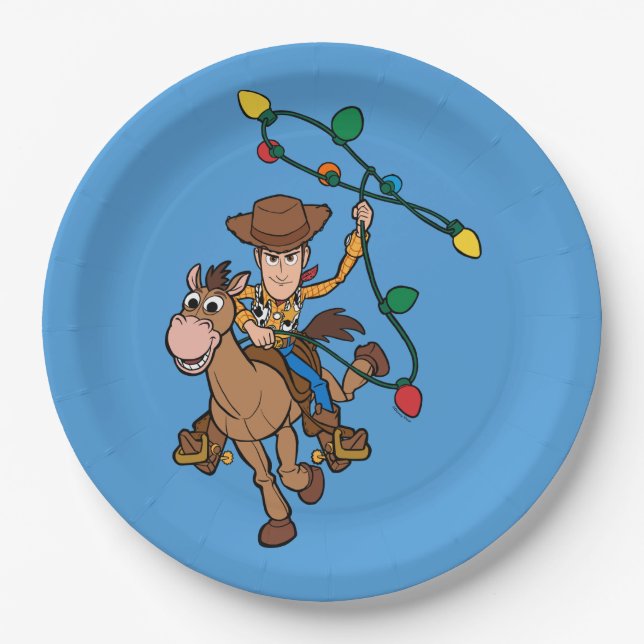 Toy Story 4 | Forky & Candy Cane Paper Plate (Front)