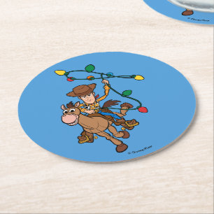 Toy Story 4 Forky & Candy Cane Round Paper Coaster