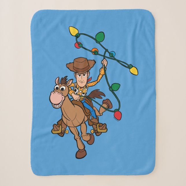 Toy Story 4 | Forky & Candy Cane Sherpa Blanket (Front)