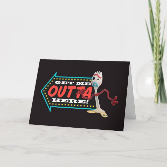 Toy Story 4 | Forky "Get Me Outta Here" Card (Front)