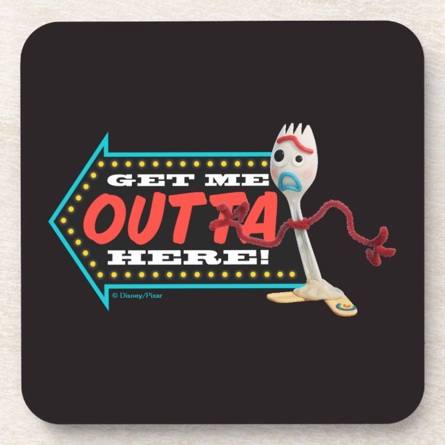 Toy Story 4 | Forky "Get Me Outta Here" Coaster (Front)