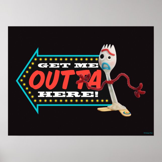 Toy Story 4 | Forky "Get Me Outta Here" Poster (Front)