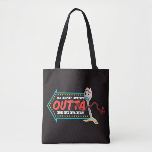 Toy Story 4   Forky "Get Me Outta Here" Tote Bag