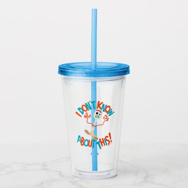 Toy Story 4 | Forky "I Don't Know About This!" Acrylic Tumbler (Front)