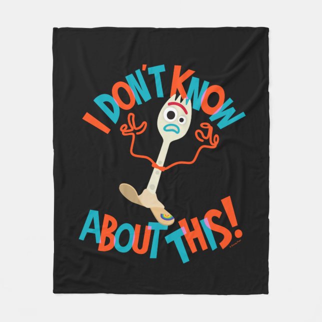 Toy Story 4 | Forky "I Don't Know About This!" Fleece Blanket (Front)