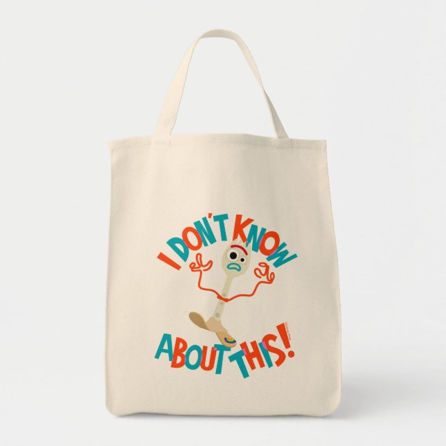 Toy Story 4 | Forky "I Don't Know About This!" Tote Bag (Front)