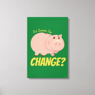 Toy Story 4   Hamm Illustration Canvas Print