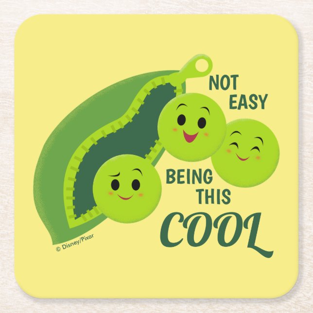 Toy Story 4 | Peas-in-a-Pod Tumbling Out Square Paper Coaster (Front)